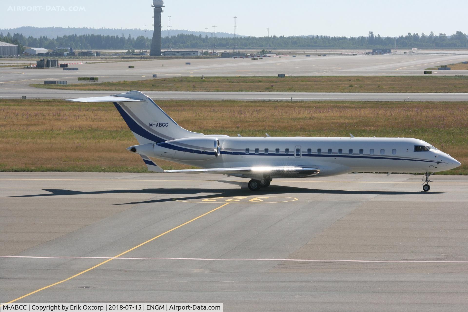 M-ABCC, 2012 Bombardier BD-700-1A10 Global 6000 C/N 9562, M-ABCC in OSL