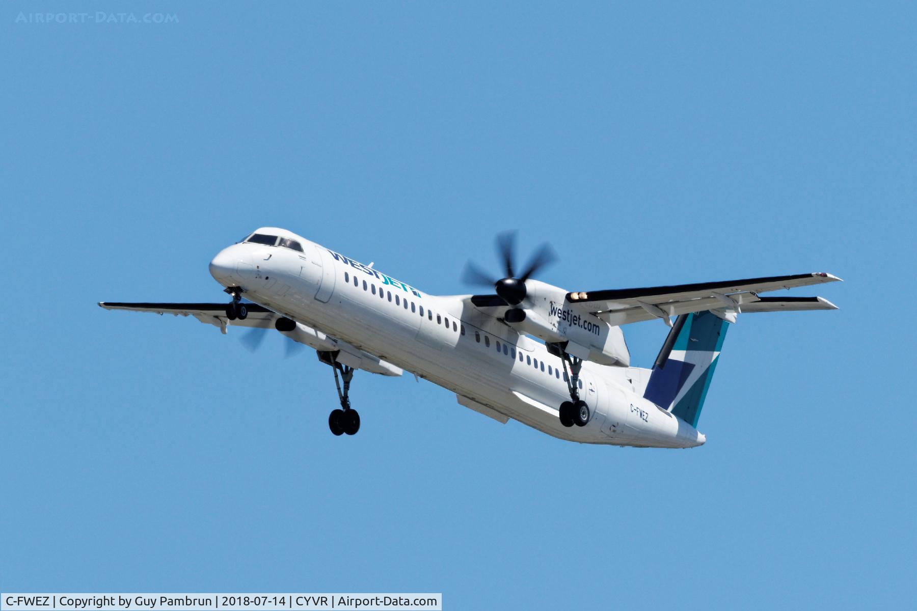 C-FWEZ, 2014 De Havilland Canada DHC-8Q-402NG Dash 8 C/N 4483, Landing on 26R