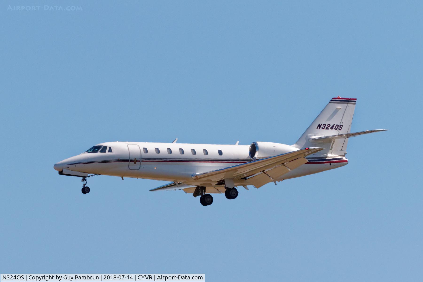 N324QS, 2008 Cessna 680 Citation Sovereign C/N 680-0242, Landing on 26L