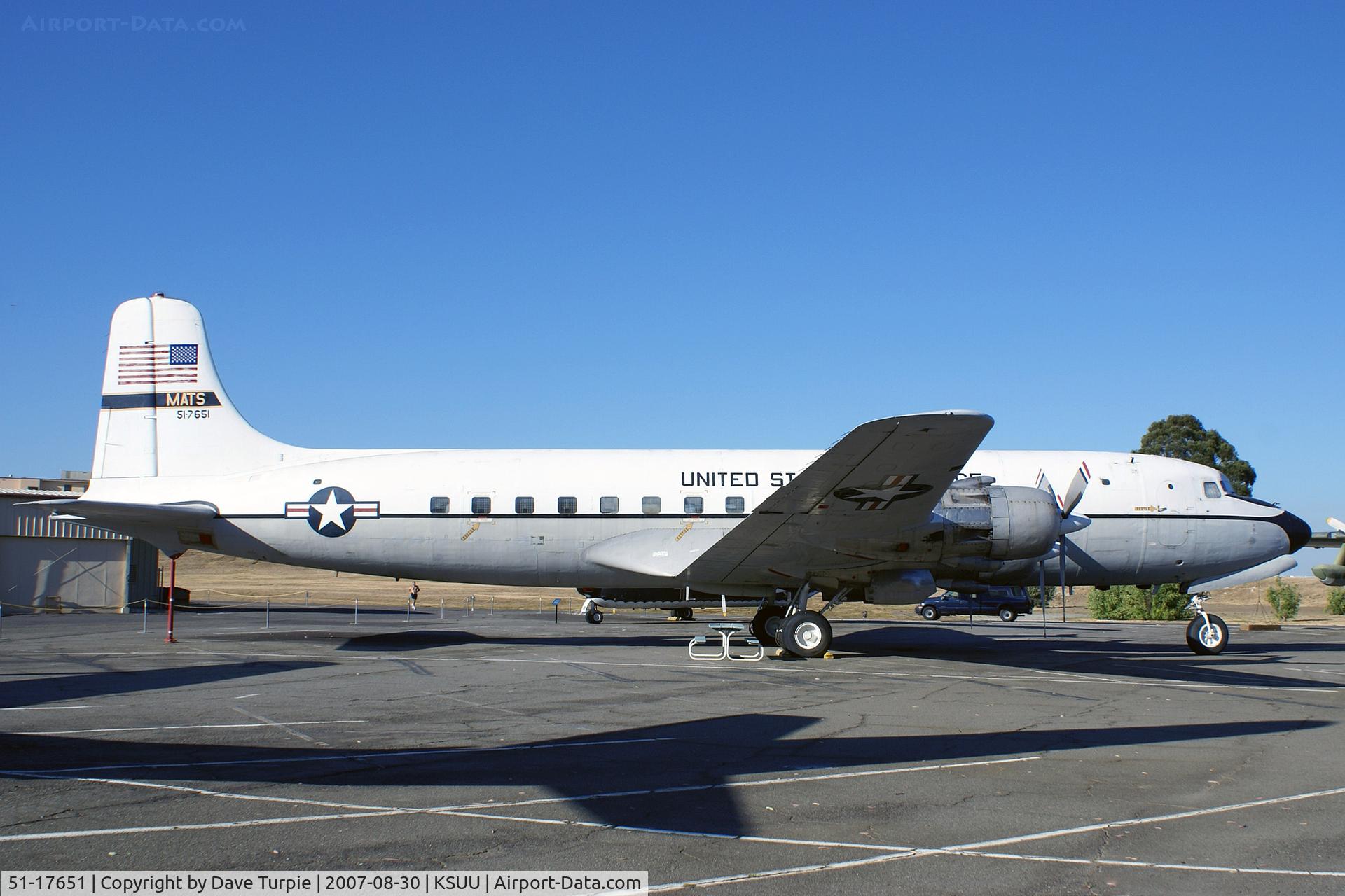 51-17651, 1951 Douglas VC-118B Liftmaster (R6D-1) C/N 43705, Also flew with the US Navy, registered as 131602.