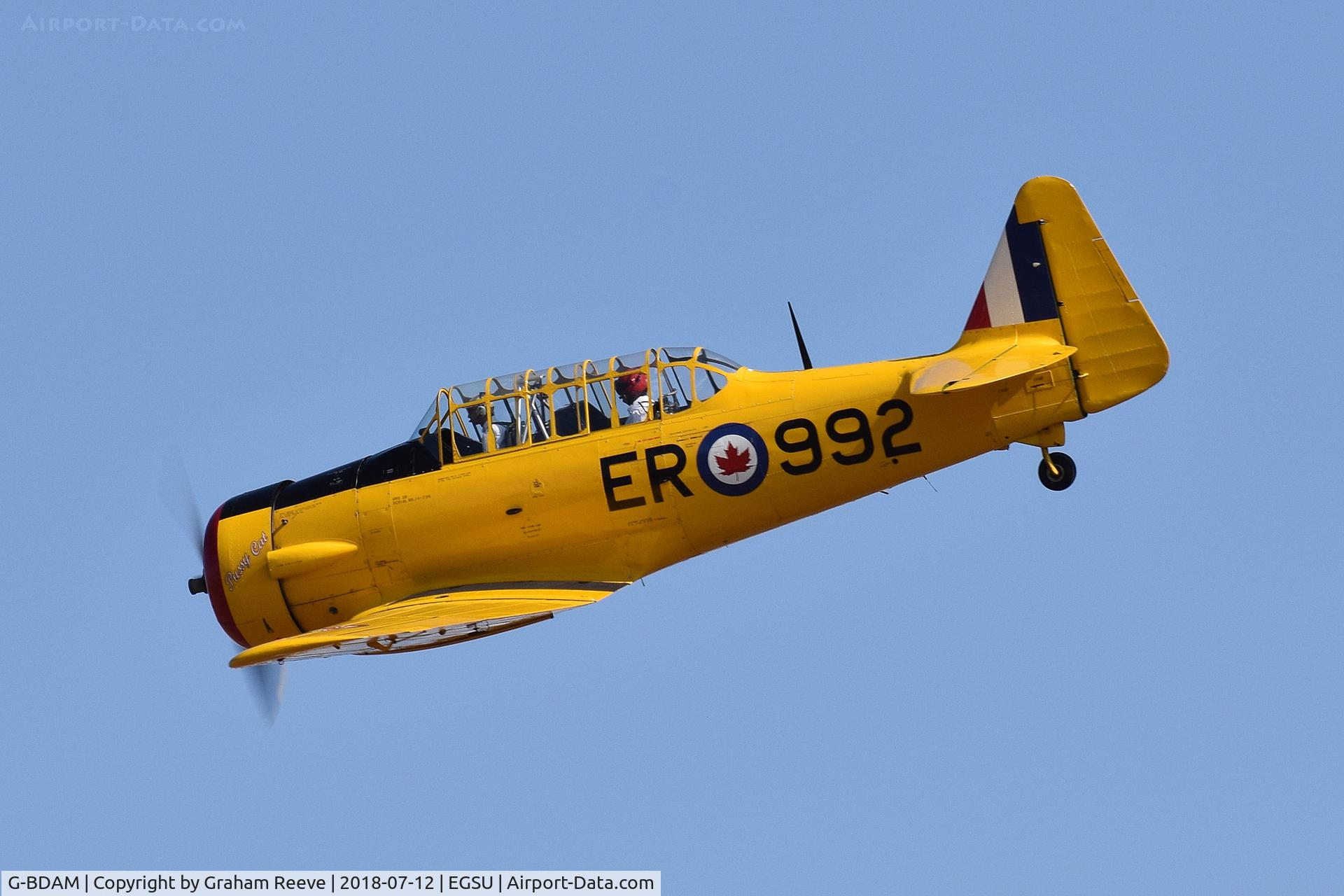 G-BDAM, 1943 Noorduyn AT-16 Harvard IIB C/N 14-726, Practice display at Duxford.