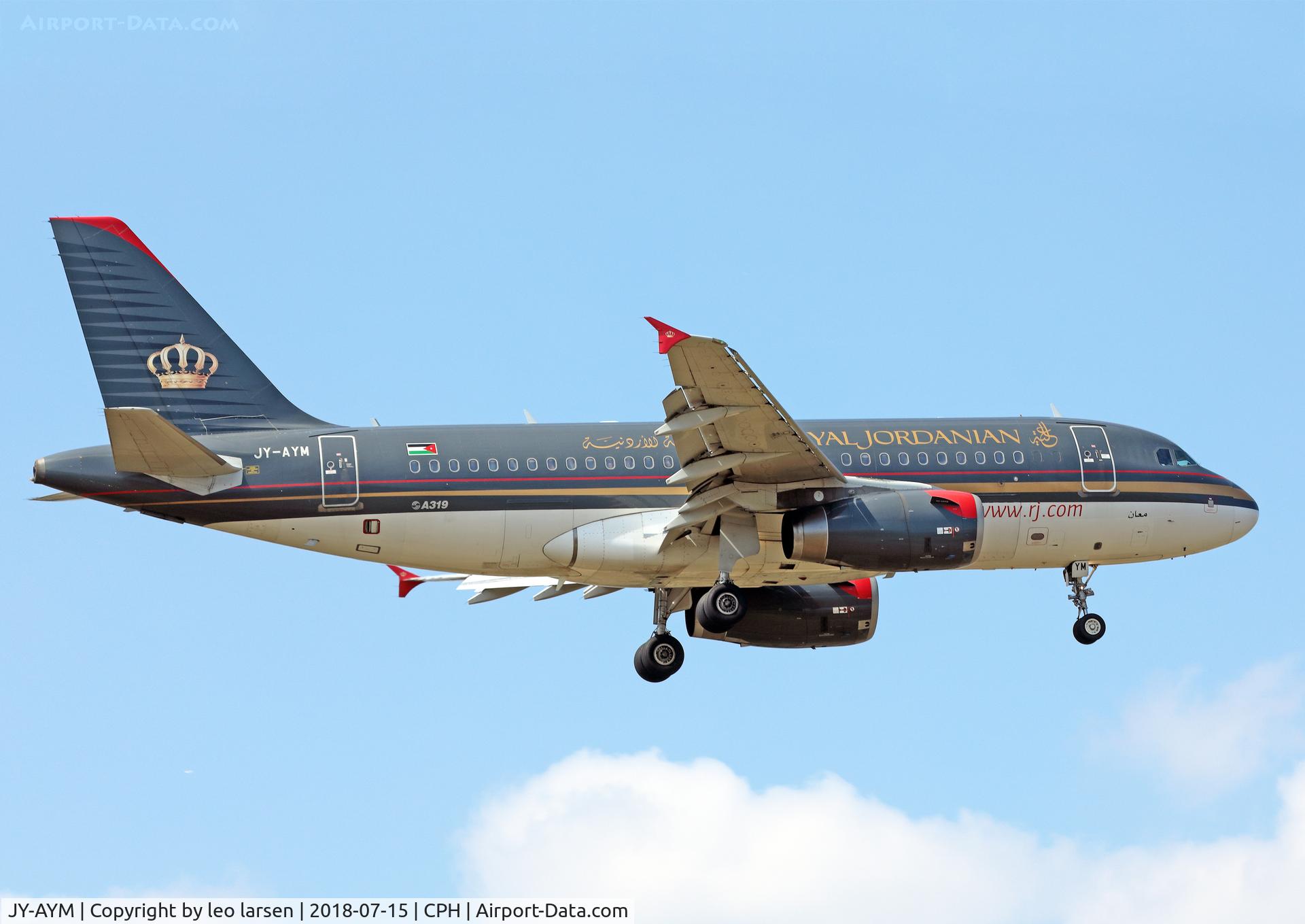 JY-AYM, 2008 Airbus A319-132 C/N 3685, Copenhagen 15.7.2018 L/D R-04L
