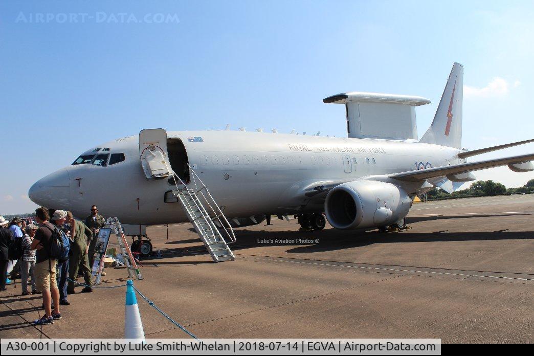 A30-001, 2002 Boeing E-7A Wedgetail C/N 33474, At RIAT 2018