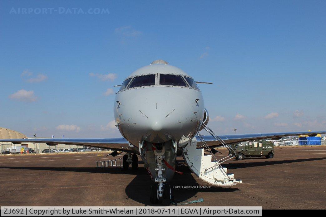ZJ692, 2008 Bombardier BD-700-1A10 Sentinel R1 C/N 9131, At RIAT 2018