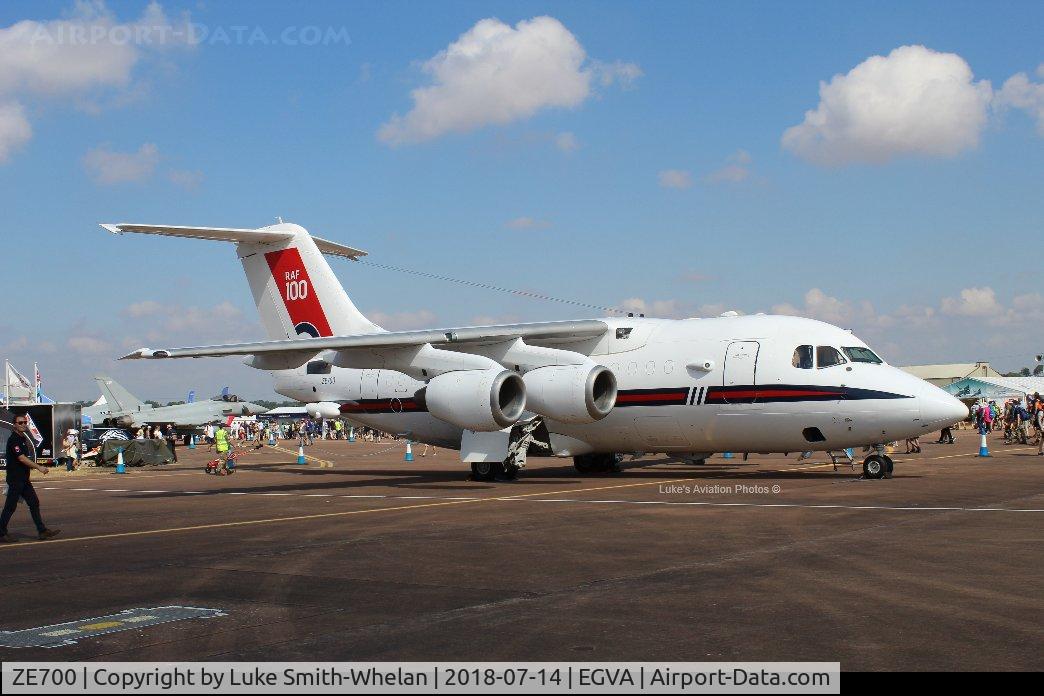 ZE700, 1984 British Aerospace BAe.146-100 CC.2 C/N E1021, At RIAT 2018
