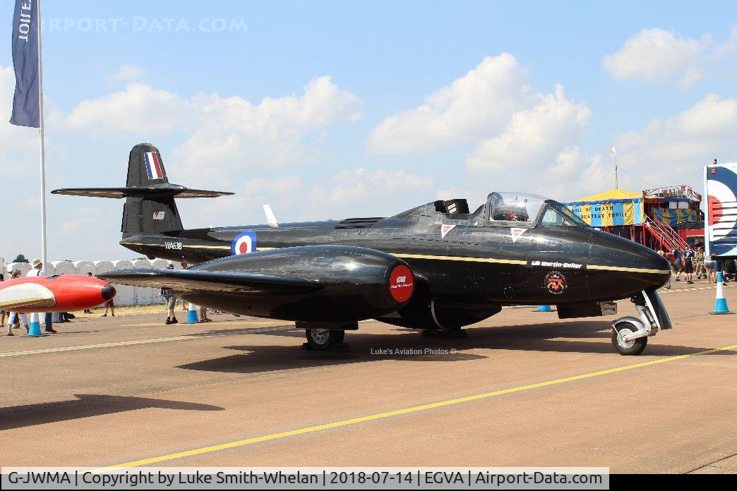 G-JWMA, 1949 Gloster Meteor T.7(Mod) C/N G5/356539, At RIAT 2018