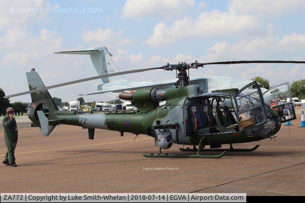 ZA772, 1980 Westland SA-341B Gazelle AH1 C/N WA1814, From RIAT 2018