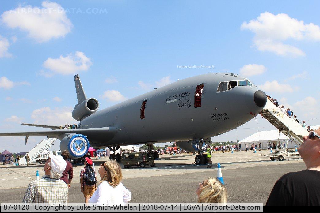87-0120, 1987 McDonnell Douglas KC-10A Extender C/N 48306, From RIAT 2018