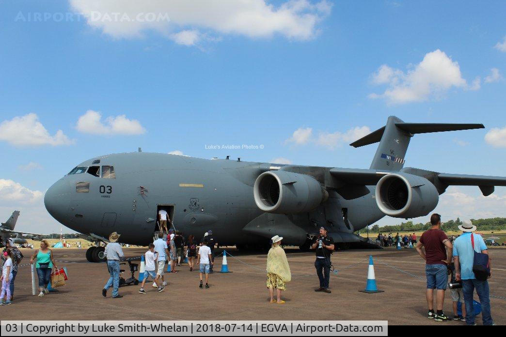 03, 2009 Boeing C-17A Globemaster III C/N F-211, From RIAT 2018