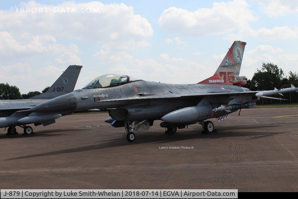 J-879, Fokker F-16A Fighting Falcon C/N 6D-96, From RIAT 2018