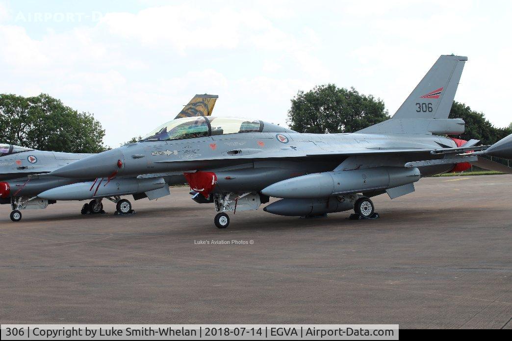 306, 1978 General Dynamics F-16BM Fighting Falcon C/N 6L-06, From RIAT 2018