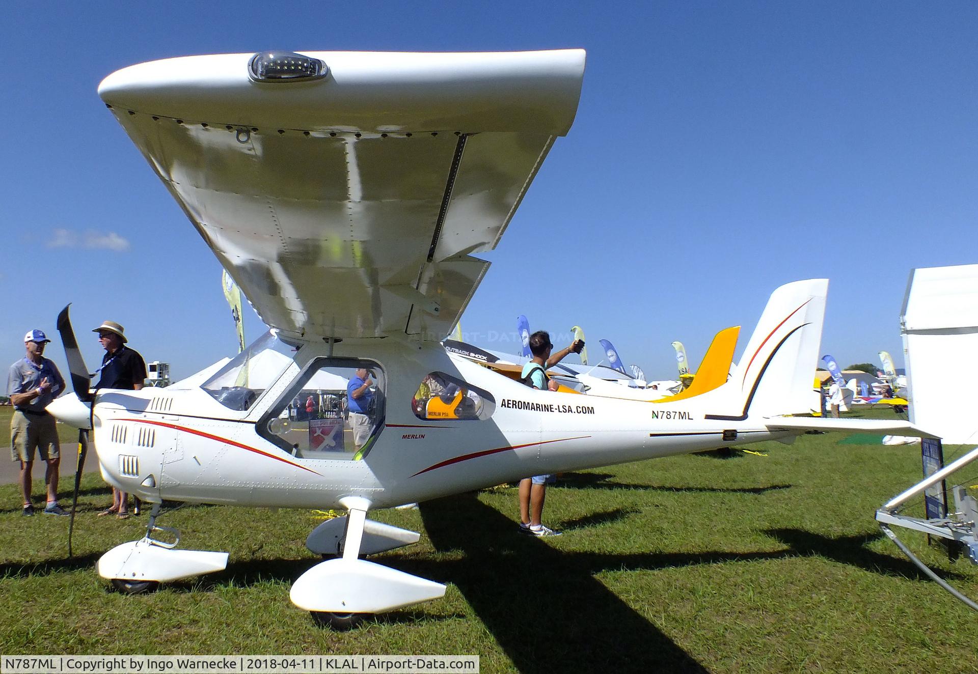 N787ML, 2017 DWIGHT W MATTMULLER Merlin PSA C/N HV-27, Aeromarine (Mattmuller D W) Merlin PSA at 2018 Sun 'n Fun, Lakeland FL