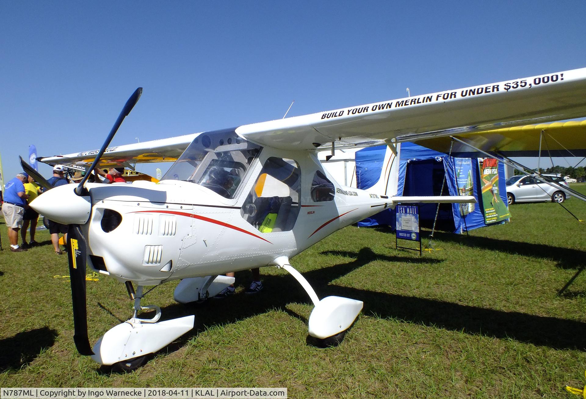 N787ML, 2017 DWIGHT W MATTMULLER Merlin PSA C/N HV-27, Aeromarine (Mattmuller D W) Merlin PSA at 2018 Sun 'n Fun, Lakeland FL