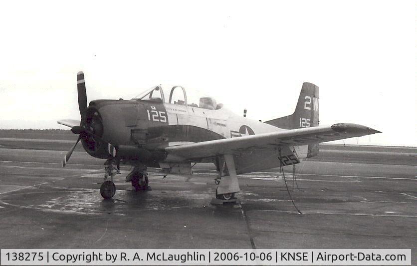 138275, North American T-28B Trojan C/N 200-346, T-28B, BuNo 138275, 2W-125, Training Squadron 3 (VT-3), NAS Whiting Field, FL, 1972