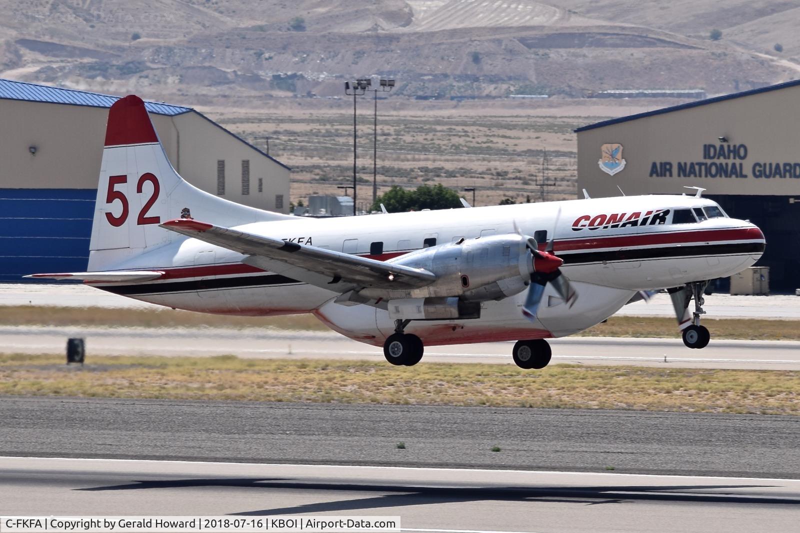 C-FKFA, 1953 Convair 580 C/N 100, Departing RWY 28R.