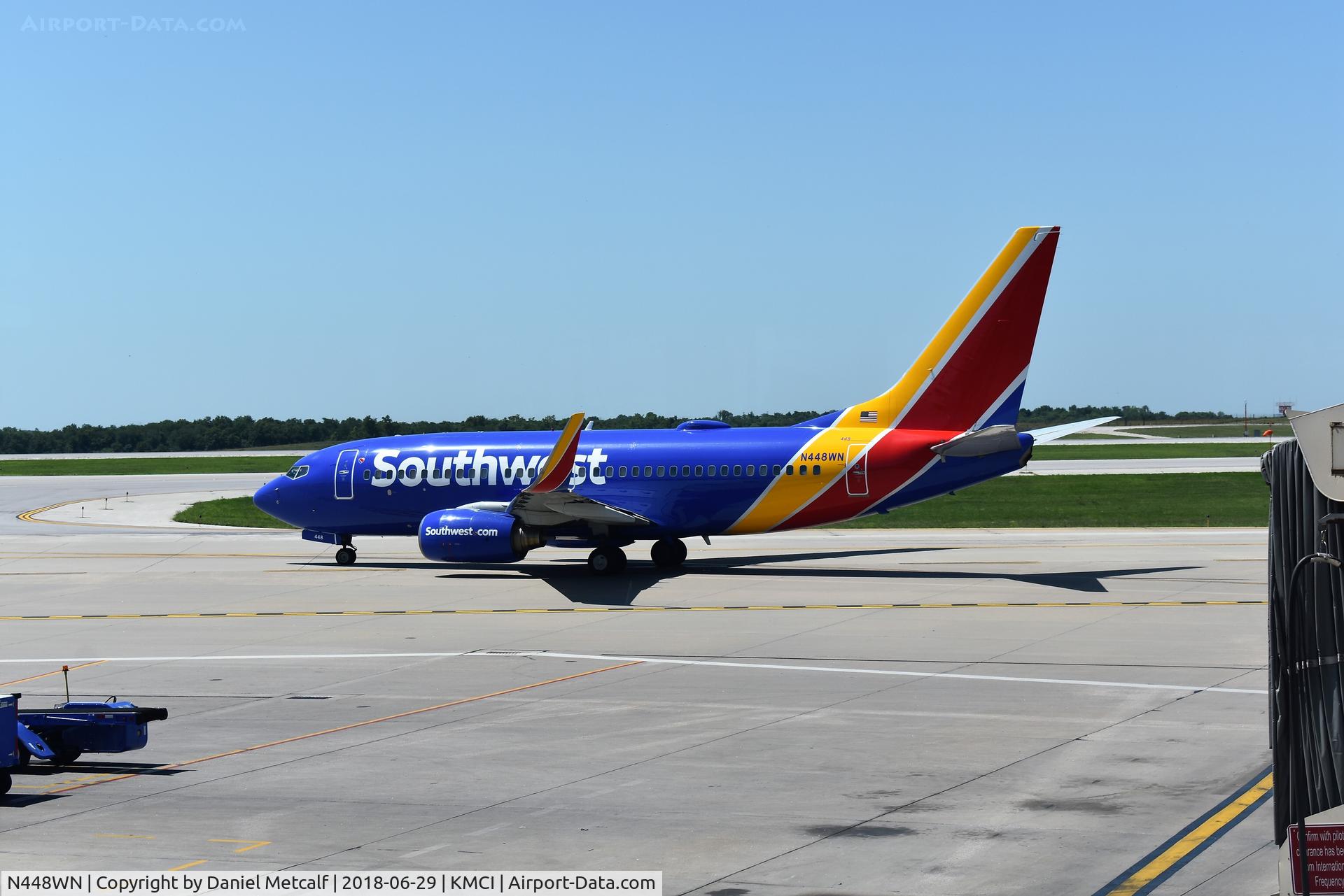 N448WN, 2003 Boeing 737-7H4 C/N 33721, Seen at Kansas City International Airport
