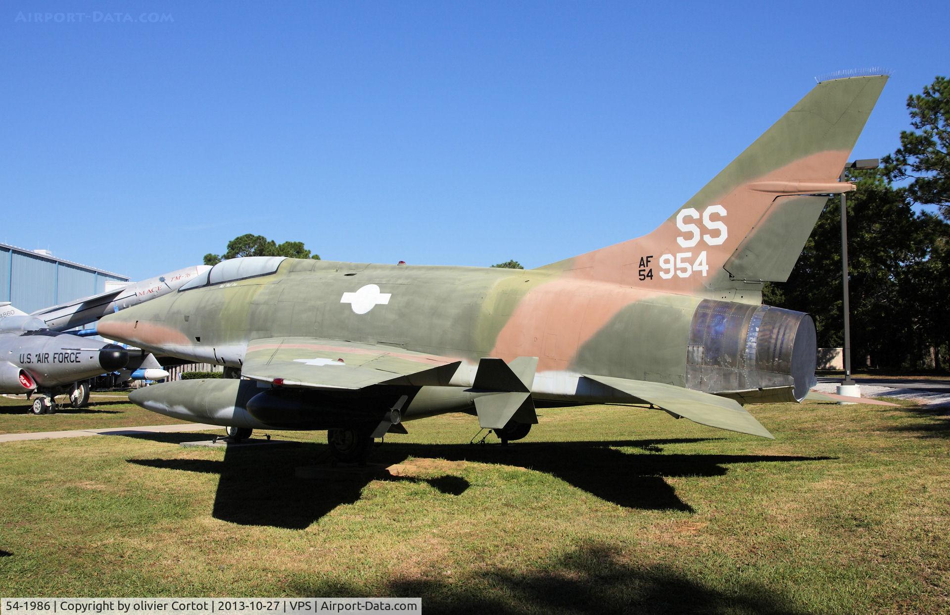 54-1986, 1954 North American F-100C Super Sabre C/N 217-247, under the sun of Florida