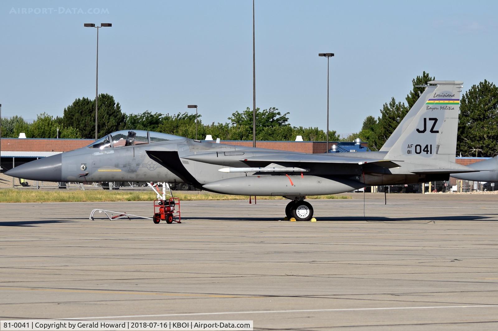 81-0041, 1981 McDonnell Douglas F-15C Eagle C/N 0789/C224, 122nd Fighter Wing 