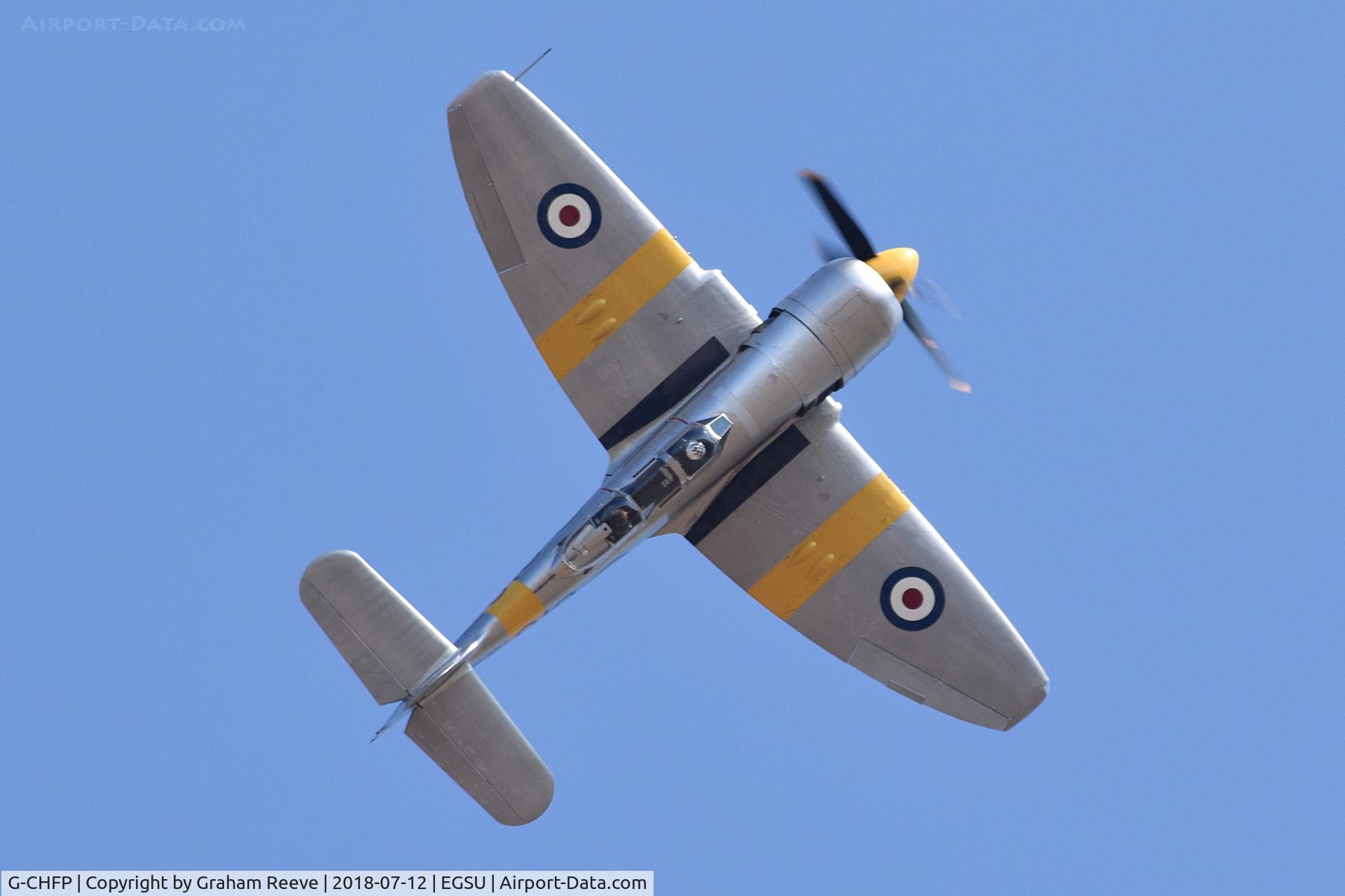 G-CHFP, 1952 Hawker Sea Fury T.20 C/N 41H/636070, Display practice at Duxford.