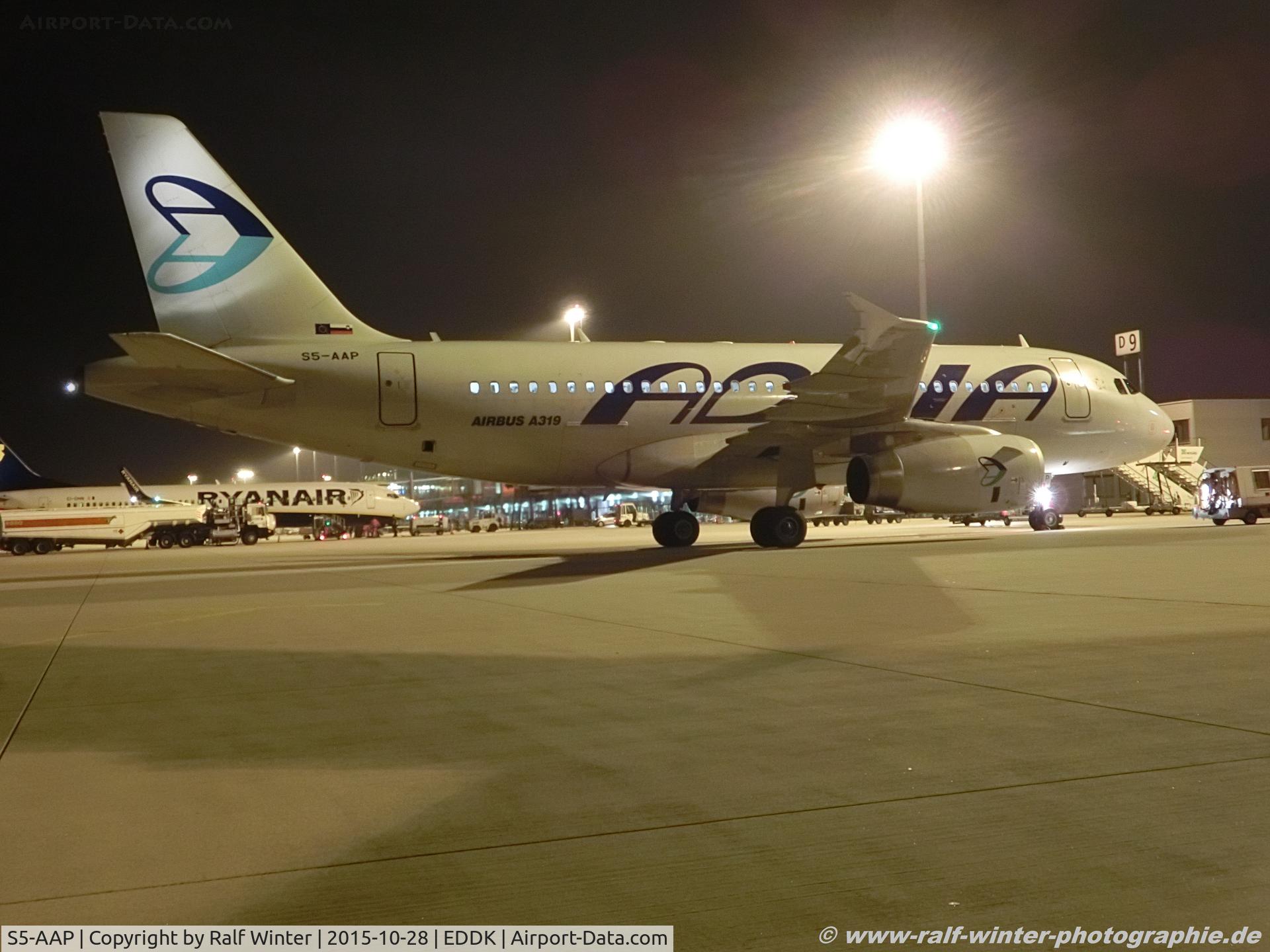 S5-AAP, 2010 Airbus A319-132 C/N 4282, Airbus A319-132 - JP ADR Adria Airways - 4282 - S5-AAP - 28.10.2015 - CGN