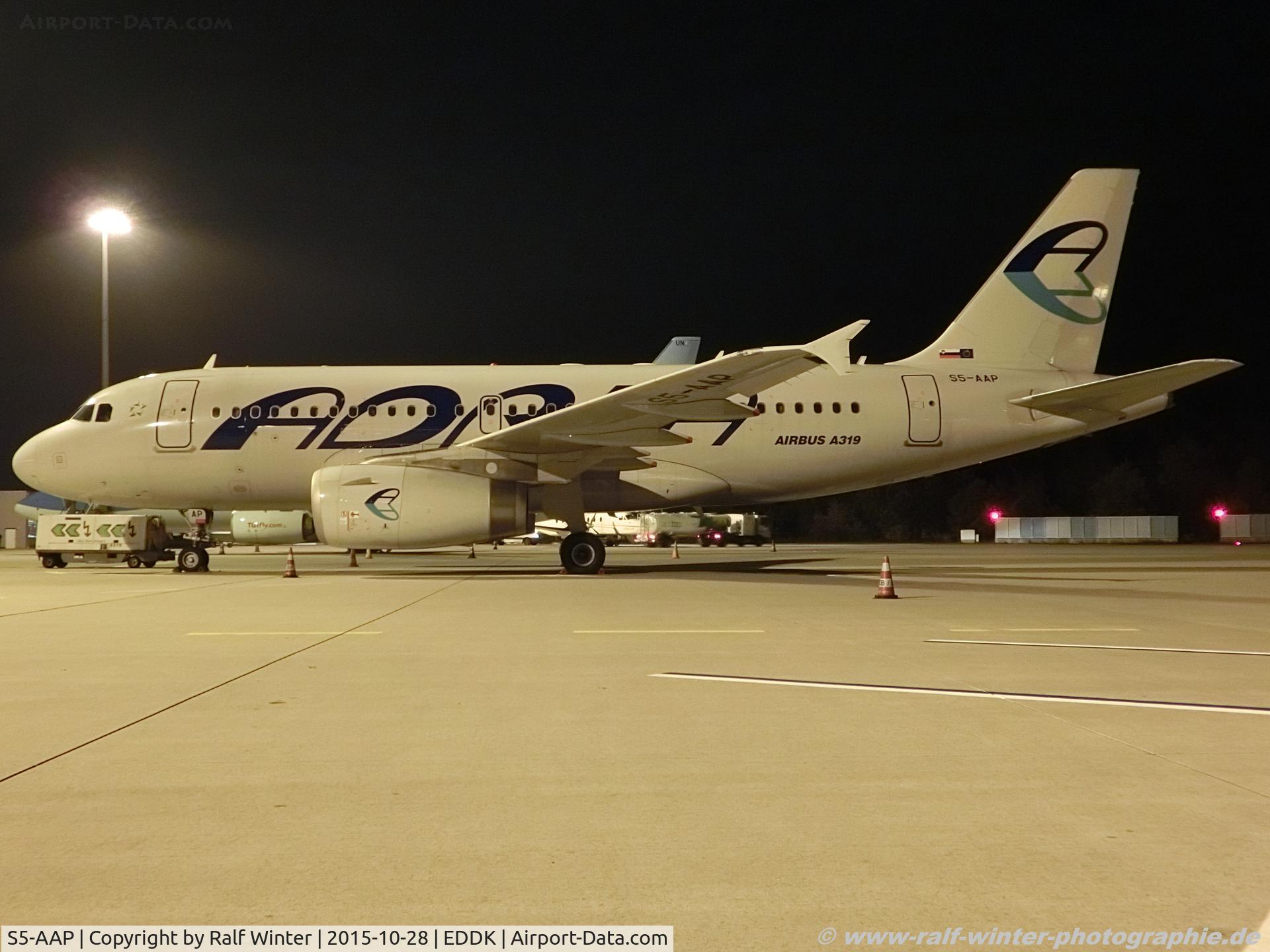 S5-AAP, 2010 Airbus A319-132 C/N 4282, Airbus A319-132 - JP ADR Adria Airways - 4282 - S5-AAP - 28.10.2015 - CGN