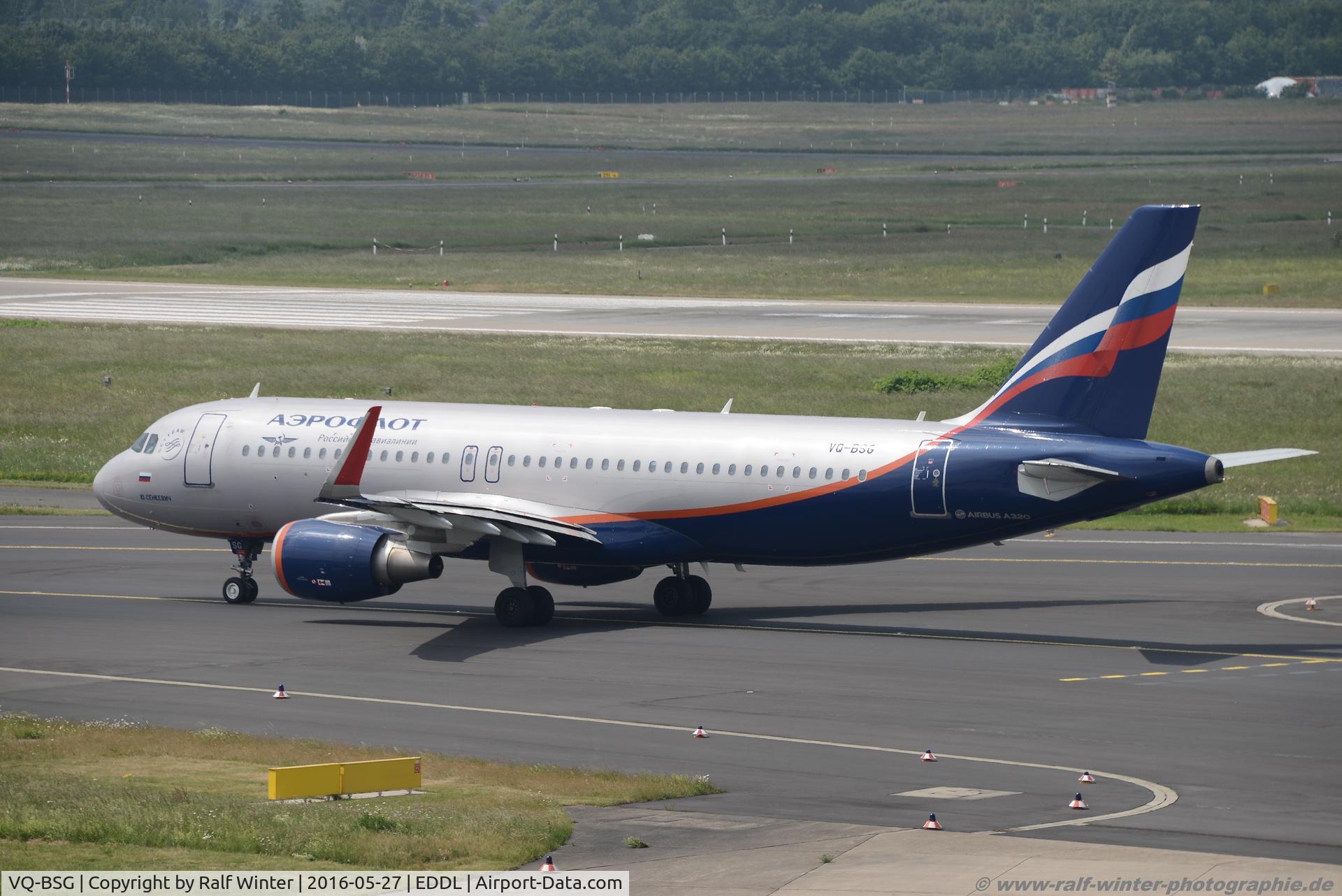 VQ-BSG, 2014 Airbus A320-214 C/N 6017, Airbus A320-214(W) - SU AFL Aeroflot - 'Yu. Senkevich' - 6017 - VQ-BSG - 27.05.2016 - DUS