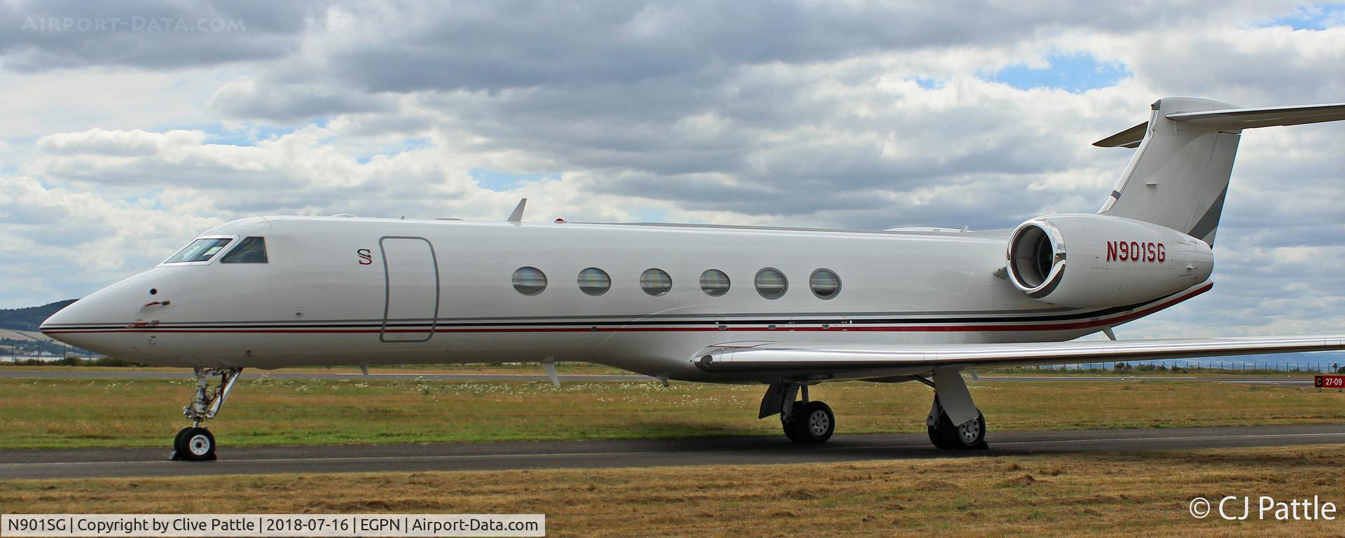N901SG, 2009 Hawker Beechcraft 4000 C/N RC-29, Parked at Dundee for the 2018 British Open Golf Championships at nearby Carnoustie.