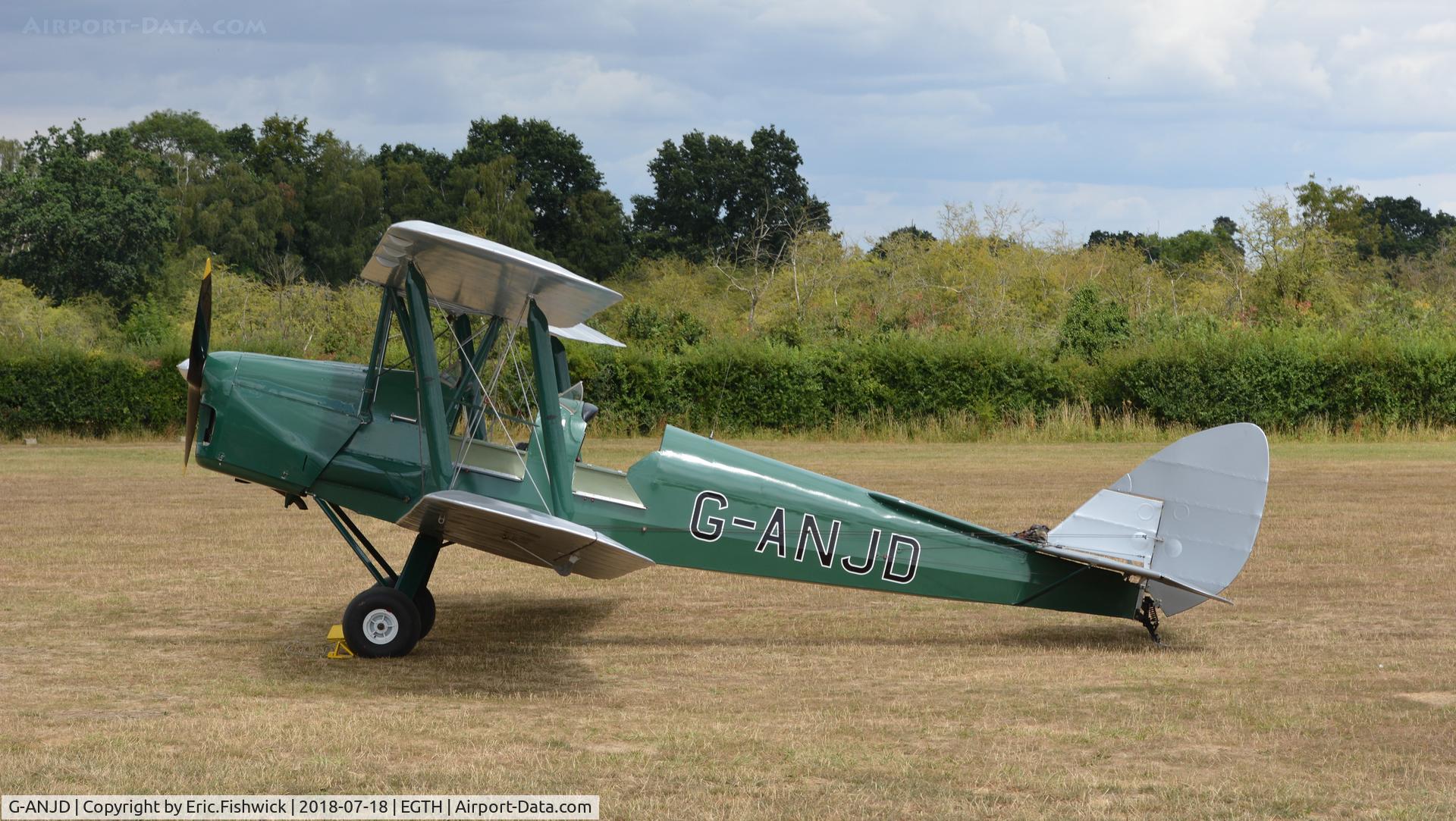 G-ANJD, 1941 De Havilland DH-82A Tiger Moth II C/N 84652, x. G-ANJD at The Shuttleworth Collection July, 2018