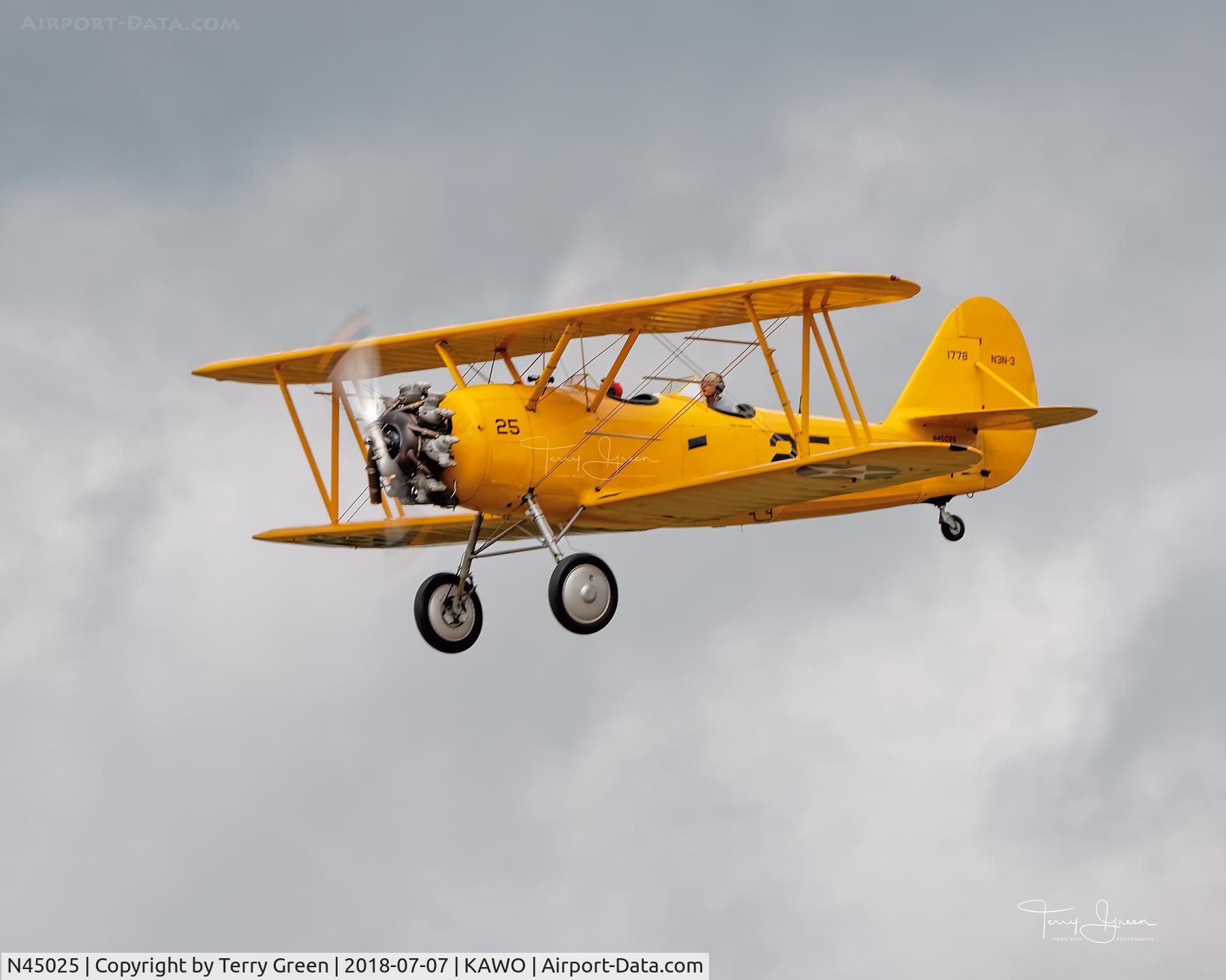 N45025, 1943 Naval Aircraft Factory N3N-3 C/N 1778, 2018 Arlington Fly-In