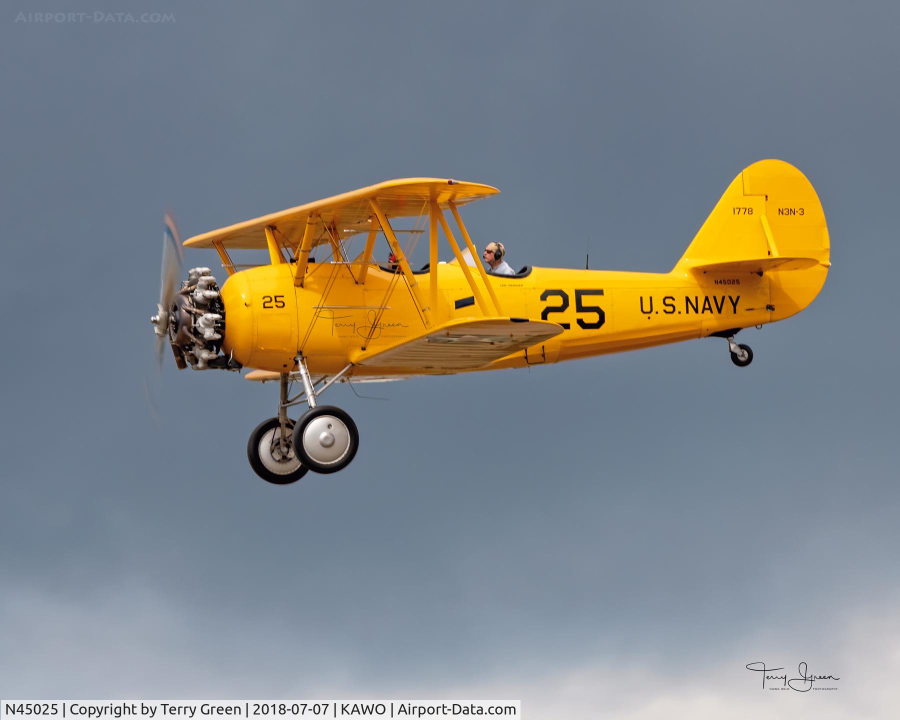 N45025, 1943 Naval Aircraft Factory N3N-3 C/N 1778, 2018 Arlington Fly-In