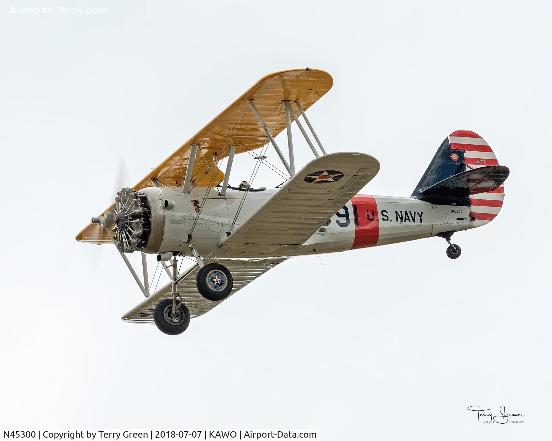 N45300, 1941 Naval Aircraft Factory N3N-3 C/N 2691, 2018 Arlington Fly-In