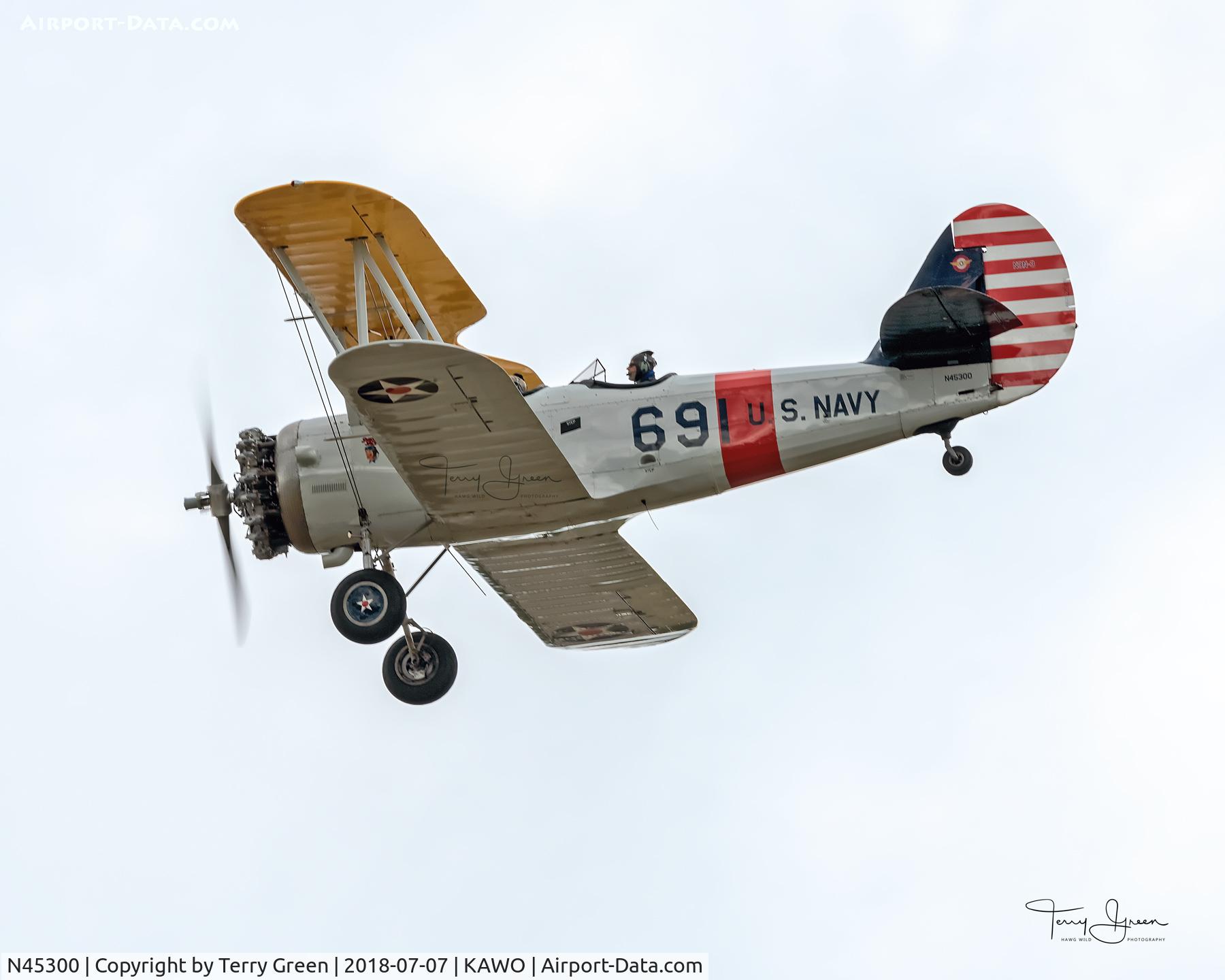 N45300, 1941 Naval Aircraft Factory N3N-3 C/N 2691, 2018 Arlington Fly-In