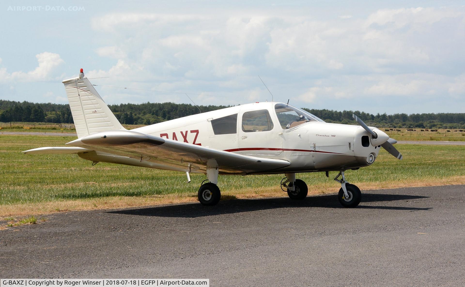 G-BAXZ, 1970 Piper PA-28-140 Cherokee C C/N 28-26760, Visiting Cherokee 140.