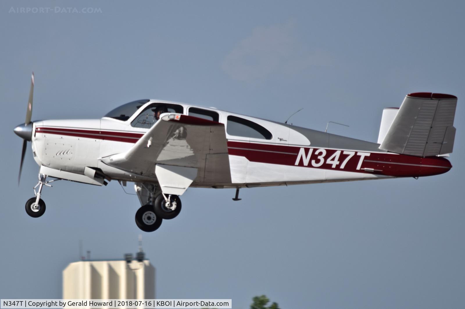 N347T, 1962 Beech P35 Bonanza C/N D-7058, Departing RWY 10L.