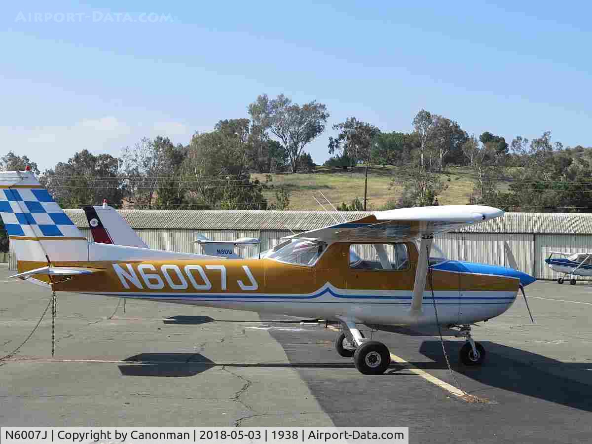 N6007J, 1971 Cessna A150L Aerobat C/N A1500307, Parked