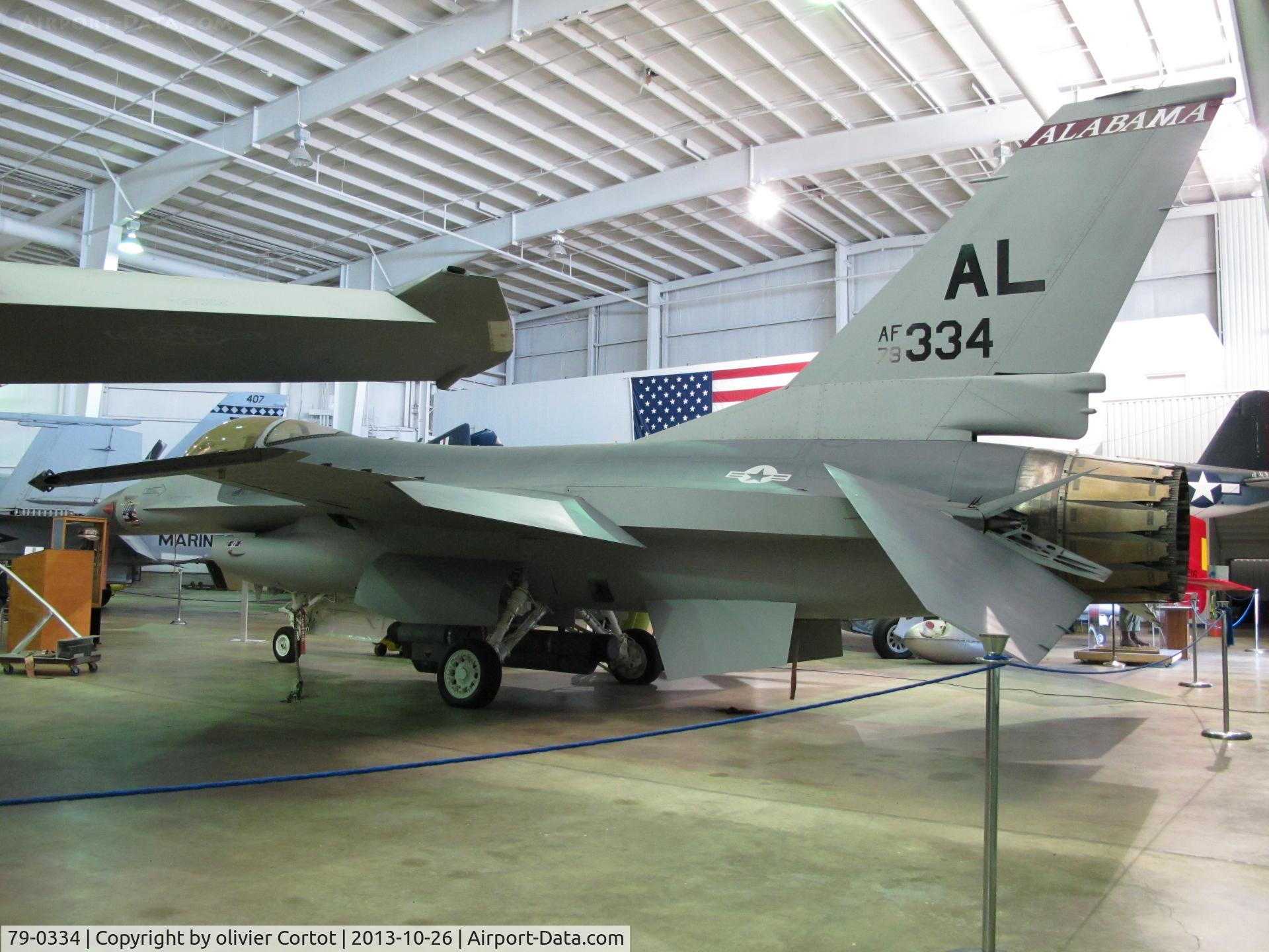 79-0334, 1979 General Dynamics F-16A Fighting Falcon C/N 61-119, USS alabama museum