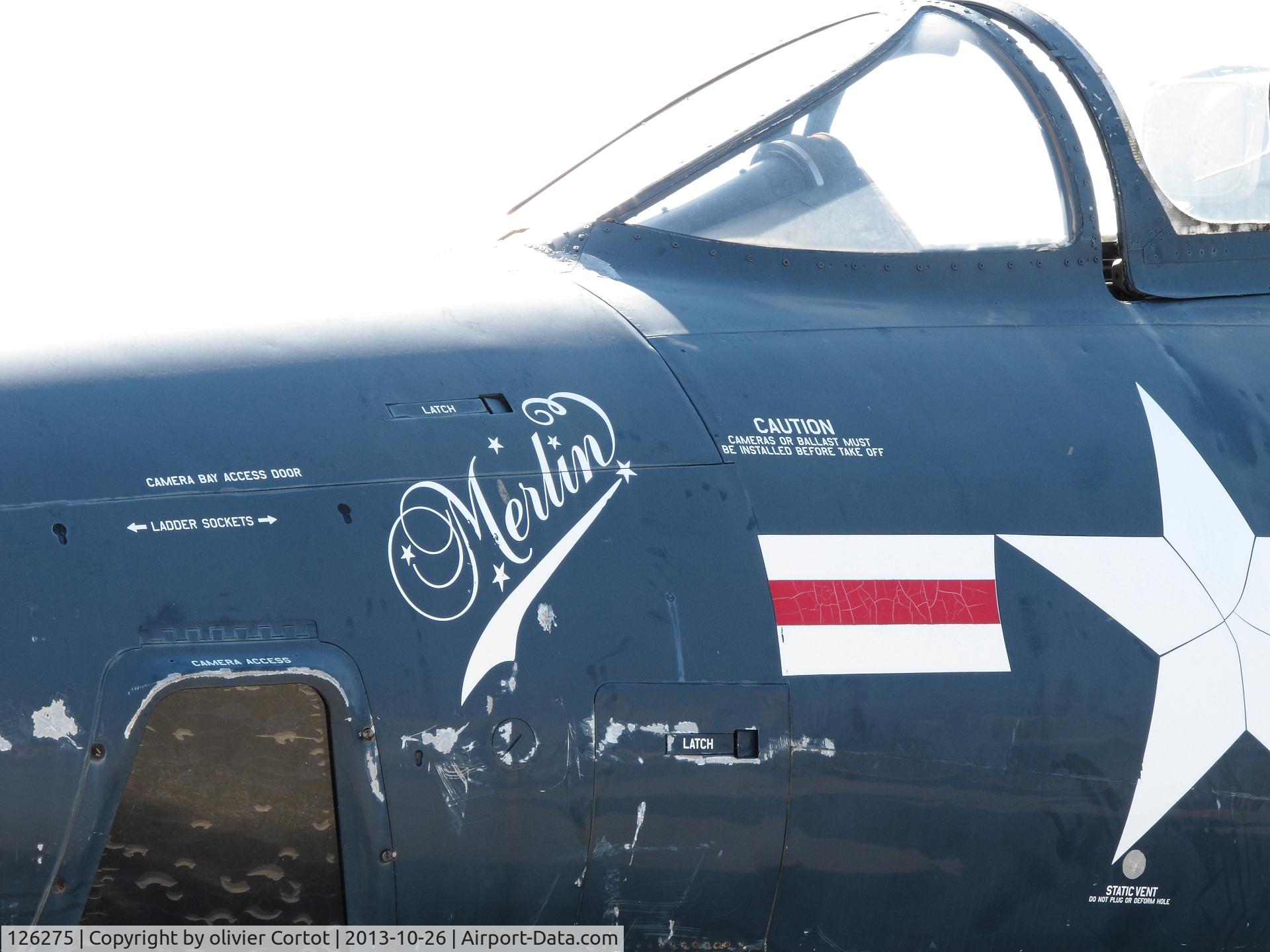 126275, 1950 Grumman F9F-5P Panther C/N Not found 126275, close-up view