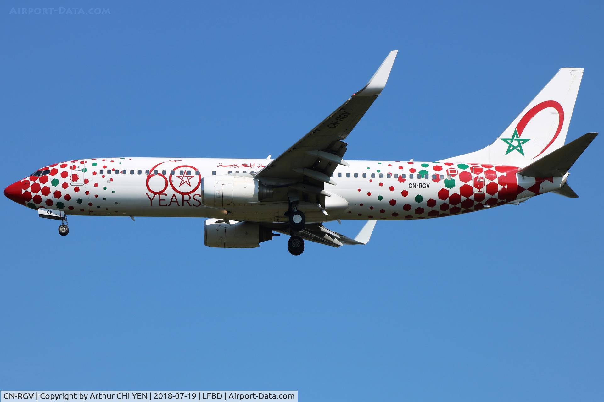 CN-RGV, 2007 Boeing 737-85P C/N 33982, Royal Air Maroc B737 