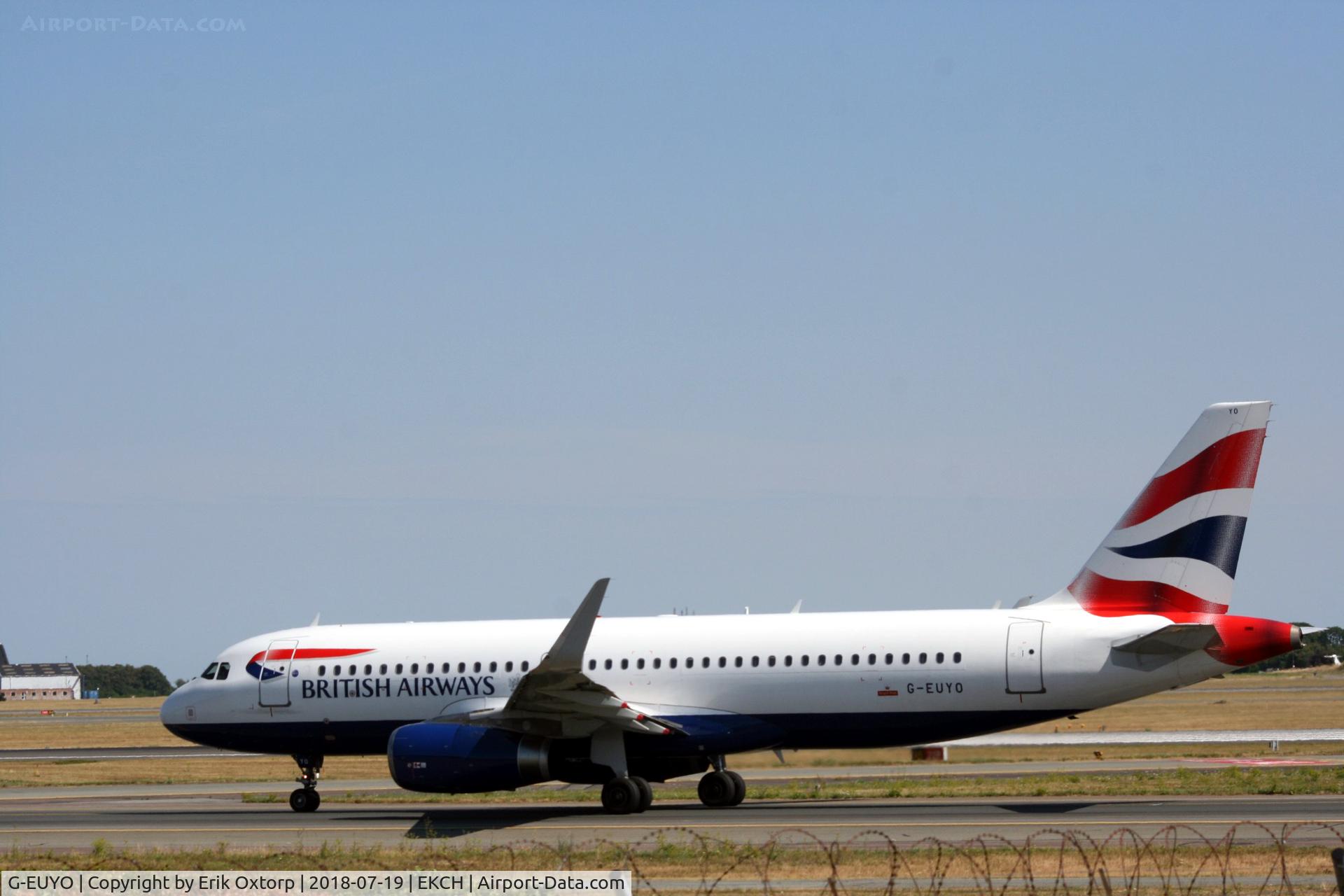 G-EUYO, 2013 Airbus A320-232 C/N 5634, G-EUTO landed rw 04L
