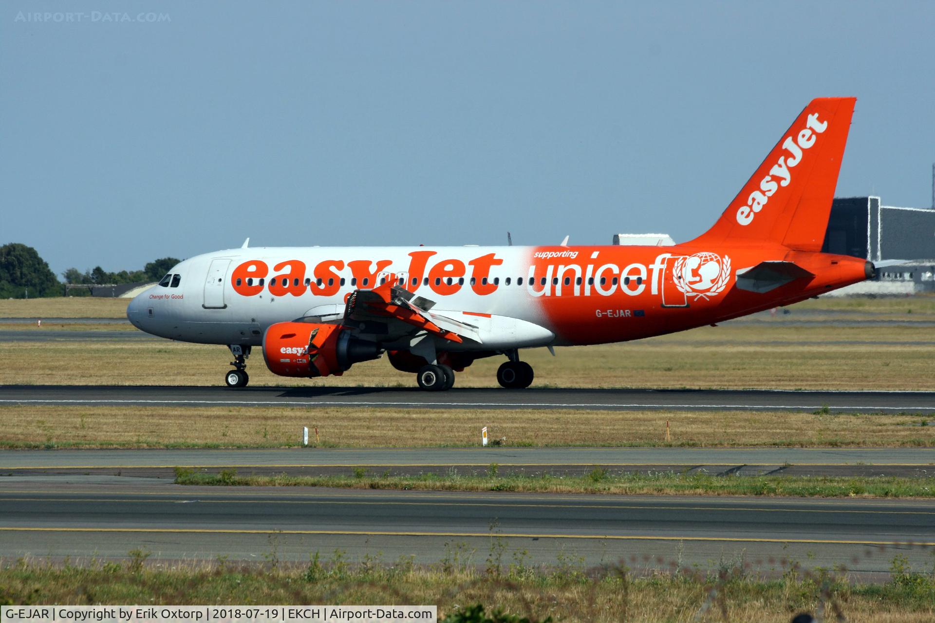 G-EJAR, 2005 Airbus A319-111 C/N 2412, G-EJAR landed rw 04L