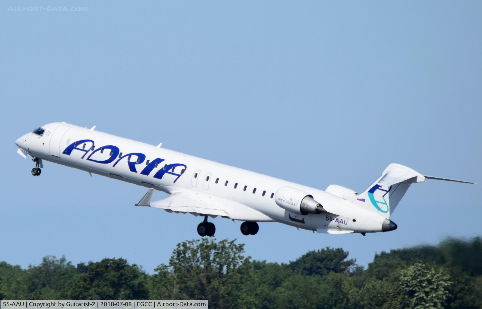 S5-AAU, 2012 Bombardier CRJ-900 (CL-600-2D24) C/N 15283, At Manchester