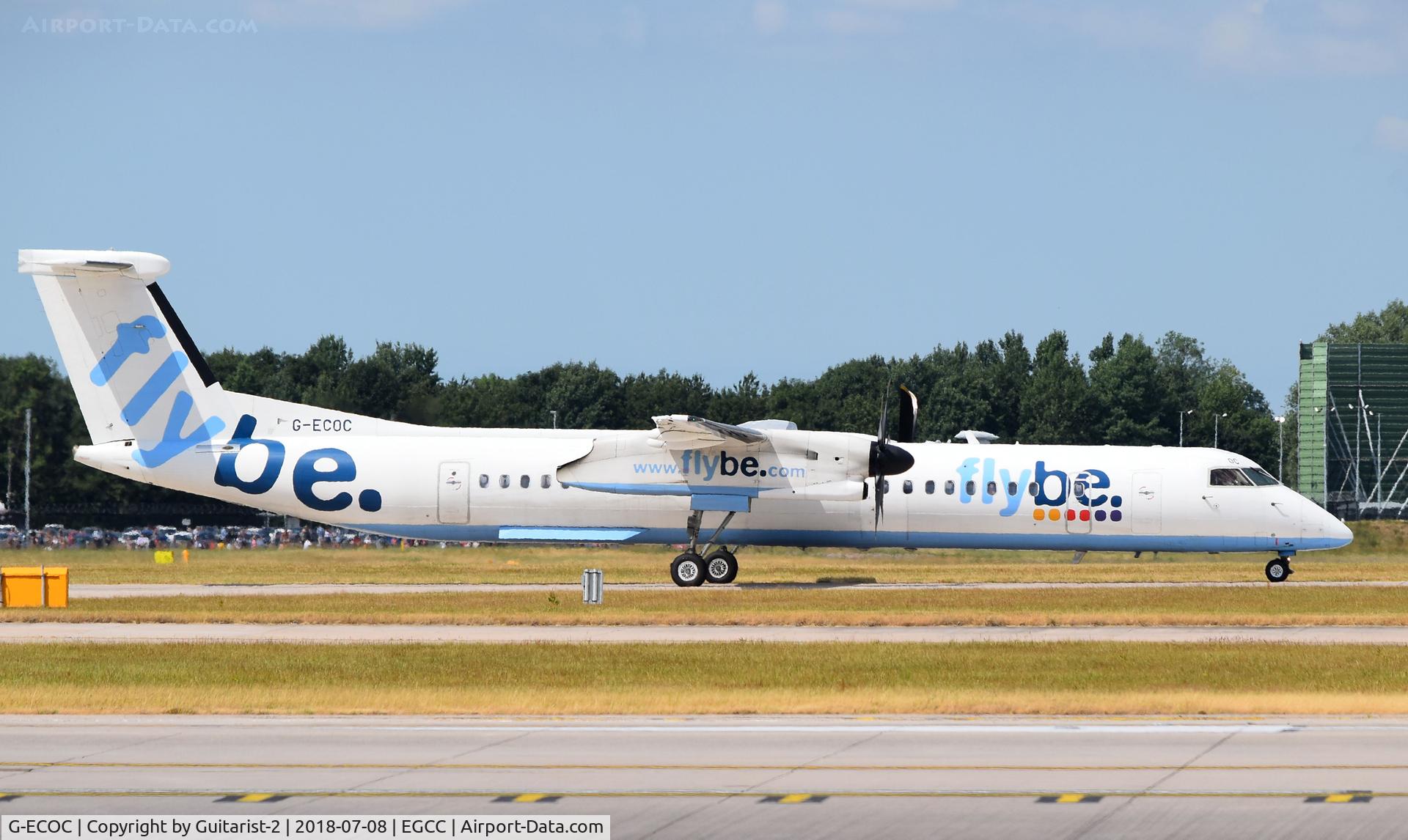G-ECOC, 2007 De Havilland Canada DHC-8-402Q Dash 8 C/N 4197, At Manchester