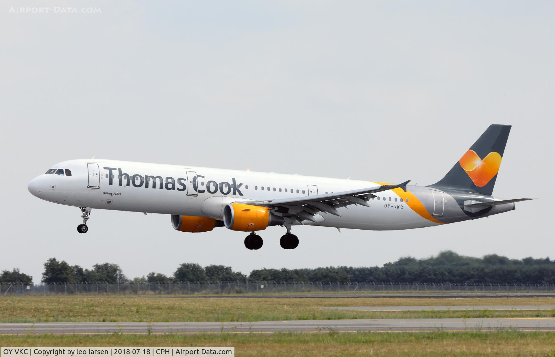 OY-VKC, 2003 Airbus A321-211 C/N 1932, Copenhagen 18.7.2018 L/D R-04L