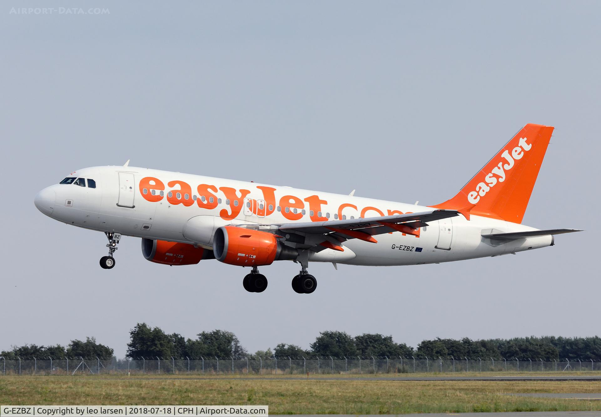 G-EZBZ, 2007 Airbus A319-111 C/N 3184, Copenhagen 18.7.2018 L/D R-04L