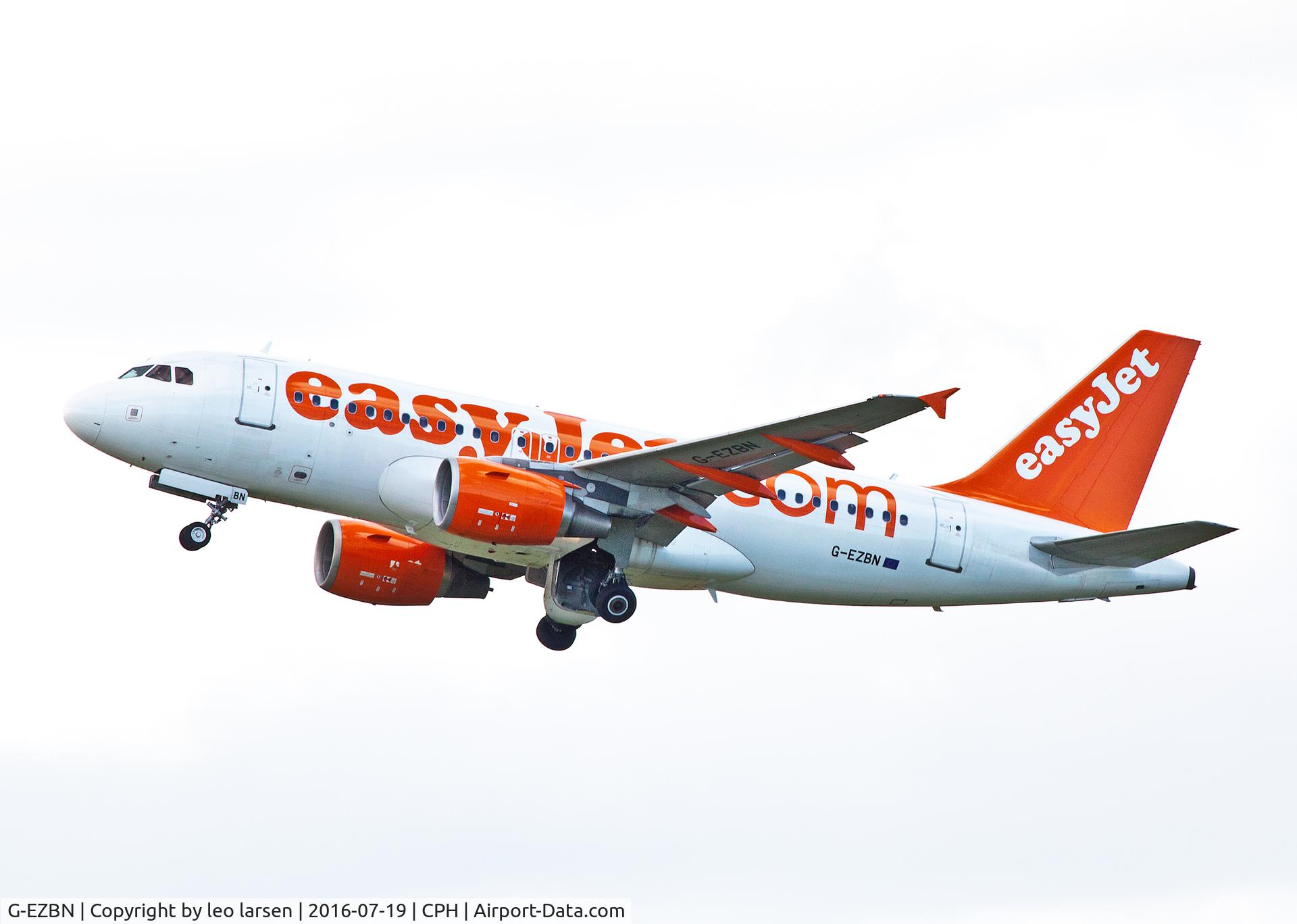 G-EZBN, 2007 Airbus A319-111 C/N 3061, Copenhagen 19.7.2016 T/O R-22R