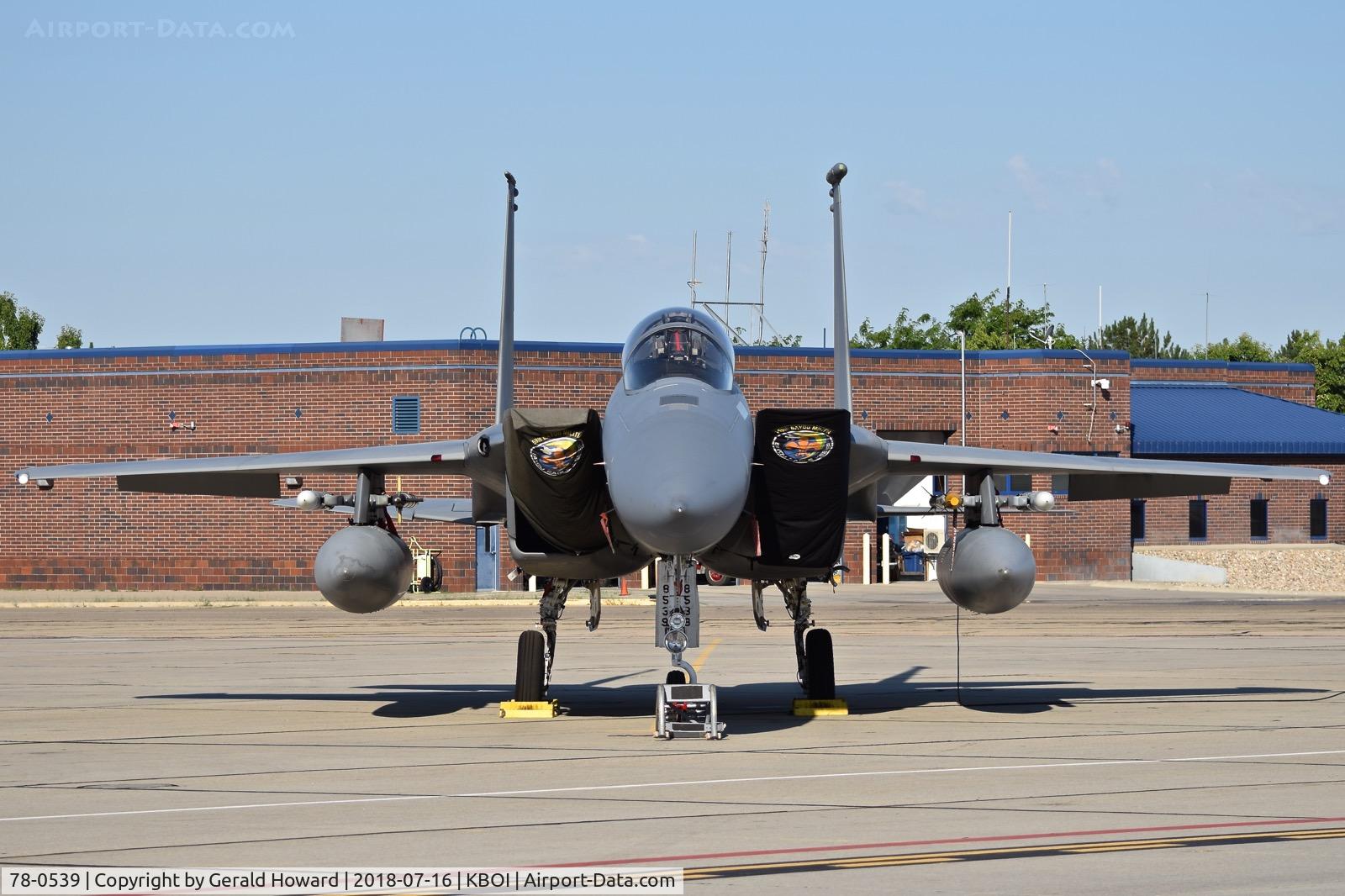 78-0539, 1978 McDonnell Douglas F-15C Eagle C/N 0529/C072, Parked on the Idaho ANG ramp. 122nd Fighter Sq. 
