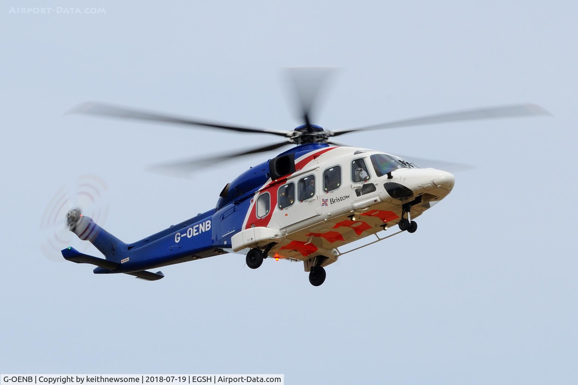 G-OENB, 2013 AgustaWestland AW189 C/N 49008, Quick visit from Aberdeen.