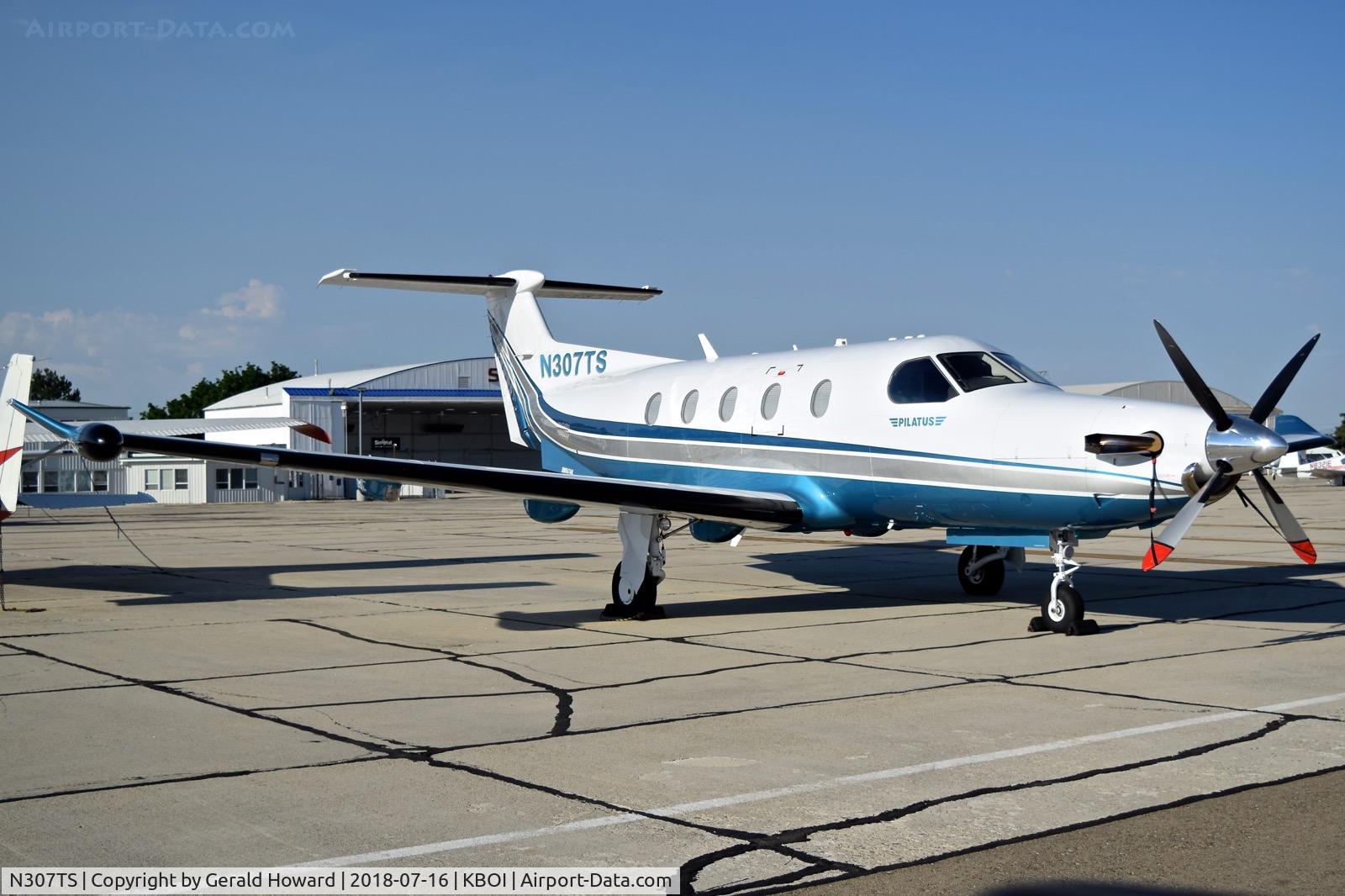N307TS, 2013 Pilatus PC-12/47E C/N 1413, Parked on south GA ramp.