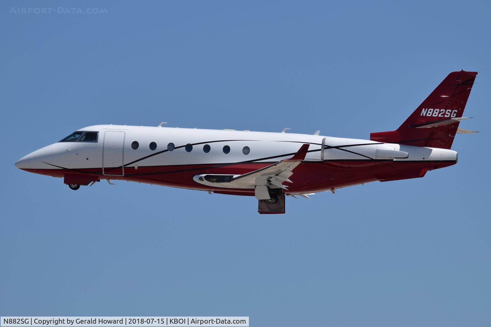N882SG, 2003 Israel Aircraft Industries Gulfstream 200 C/N 084, Departing BOI.