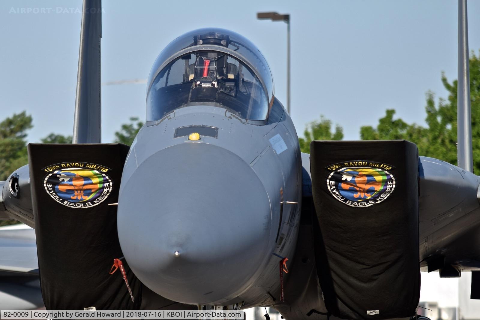 82-0009, 1982 McDonnell Douglas F-15C Eagle C/N 0820/C240, Parked on the Idaho ANG ramp. 122nd Fighter Sq. 